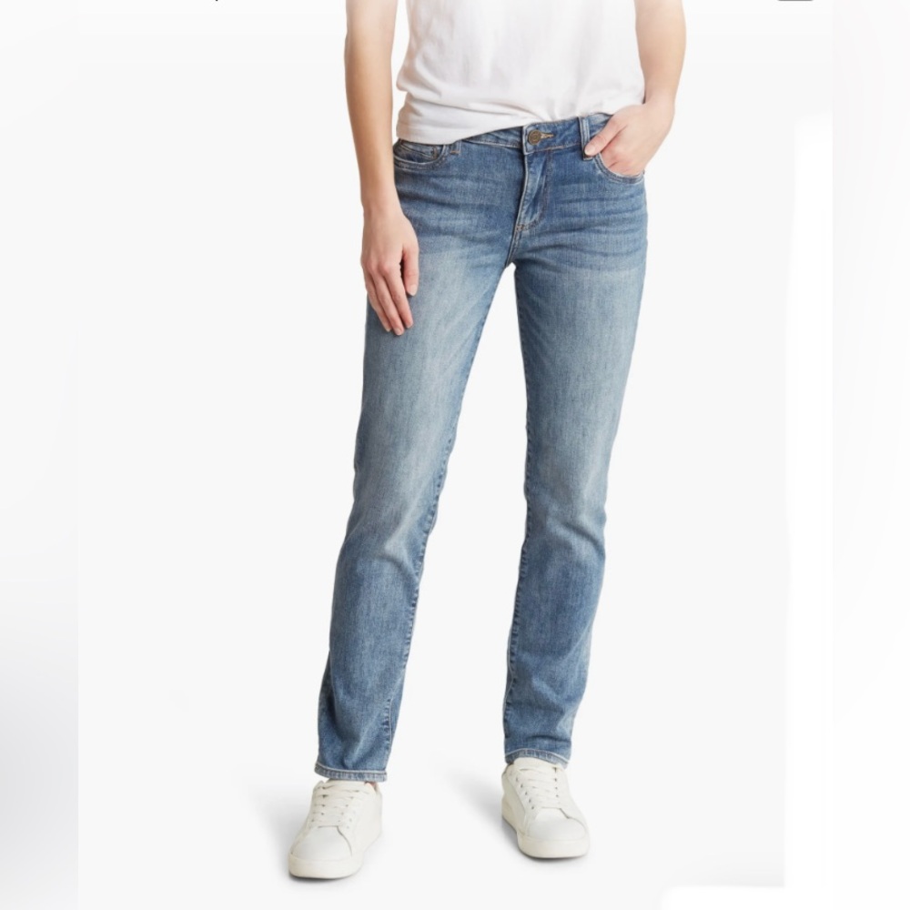 Kut from the Kloth Katy Mid Rise Cotton Stretch Boyfriend Jeans